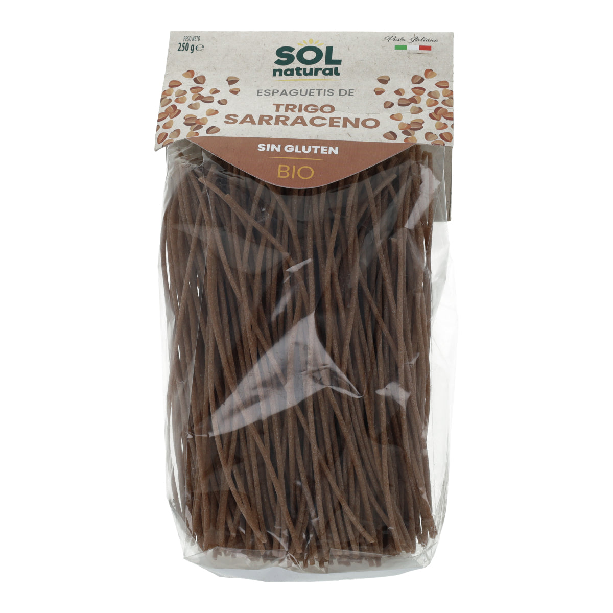 Makaron spaghetti z pszenicy gryczanej bezglutenowy bio Sol Natural 250 g