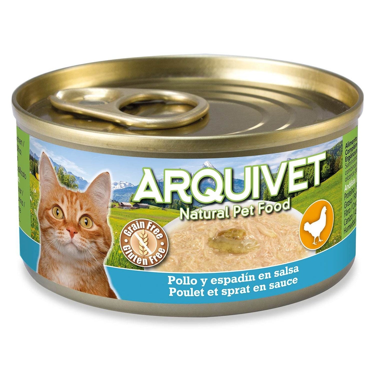 Pollo y espadín en salsa Arquivet 80 g Comida húmeda para gatos