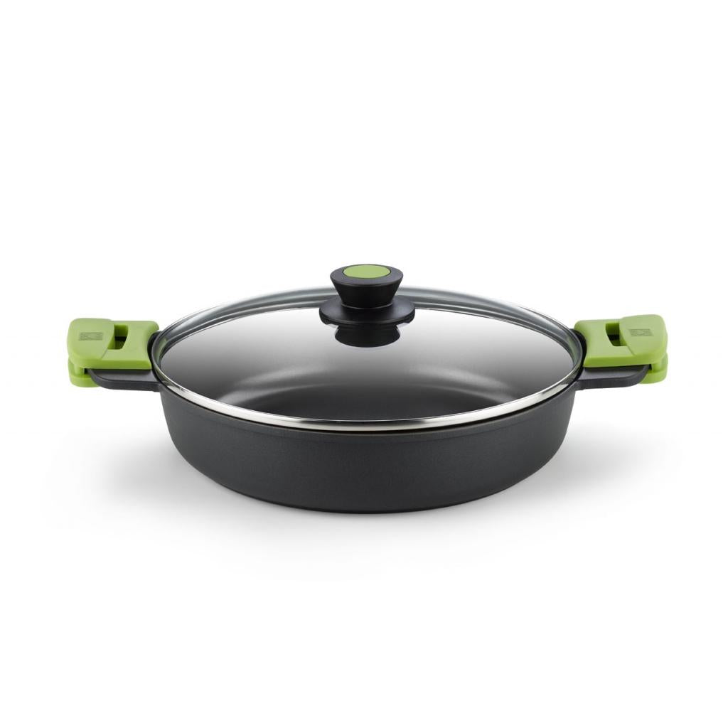Cacerola baja ECO+ con tapa aluminio fundido Bra Prior 36 cm