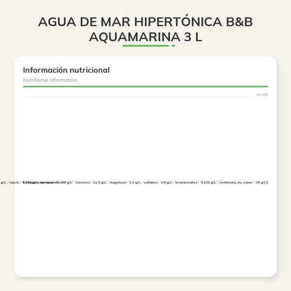 Información nutricional