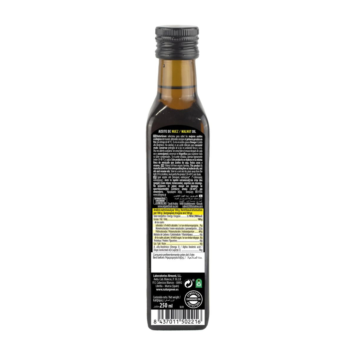 Aceite de Nuez Bio NaturGreen 250 ml