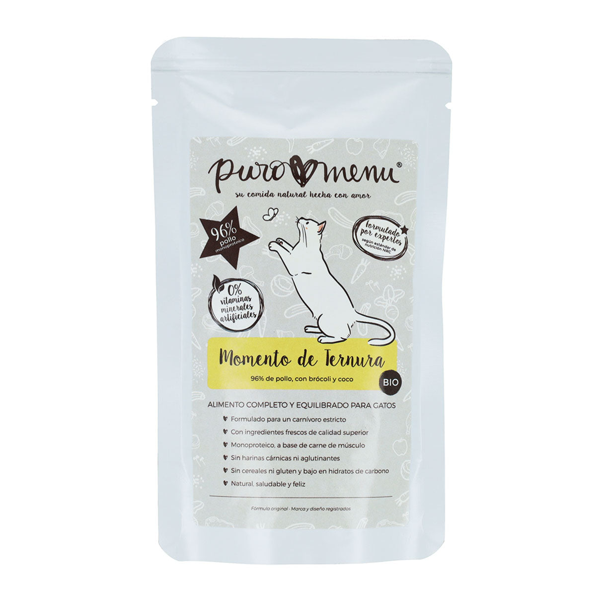 Mokra karma dla kotów Barf Momento de ternura (kurczak) BIO Puromenu 100 g