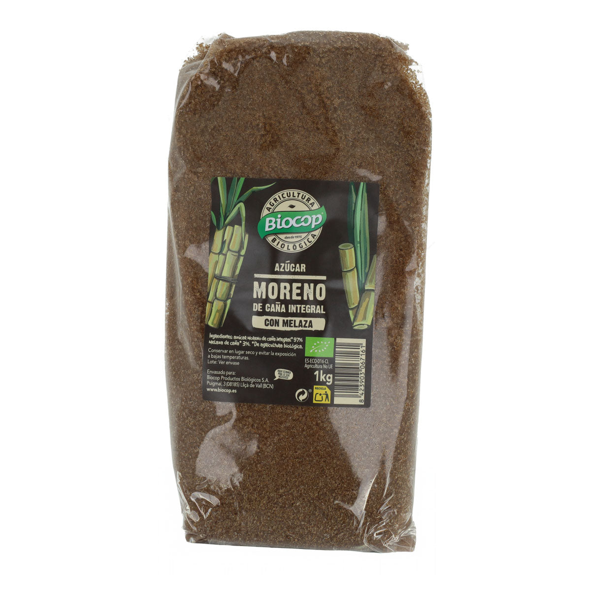Cukier trzcinowy pełnoziarnisty z melasą Bio Biocop 1 kg