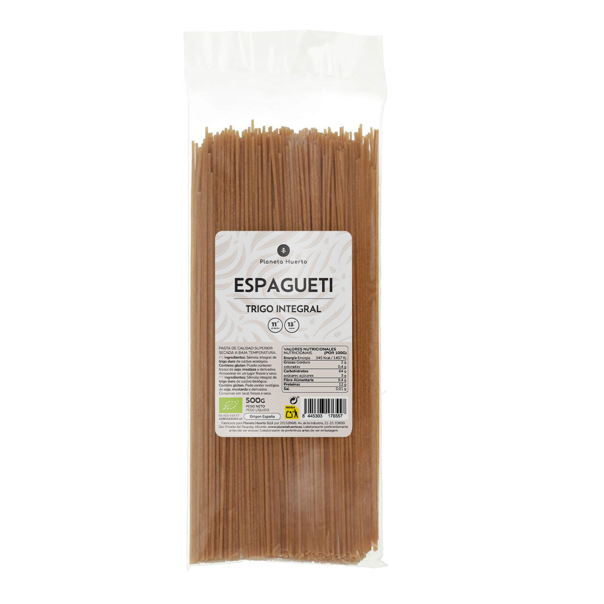 Spaghetti pełnoziarniste ECO Planeta Huerto 500gr