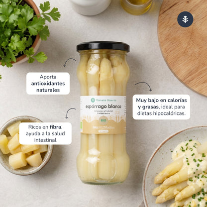 Grube białe szparagi ECO Planeta Huerto 340 g