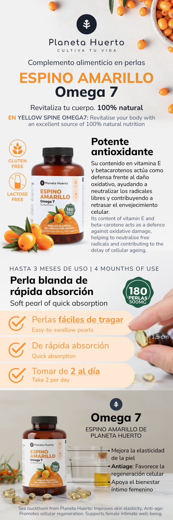 Opakowanie 2xOmega 7 Sea Buckthorn Planet Orchard 180 perełek