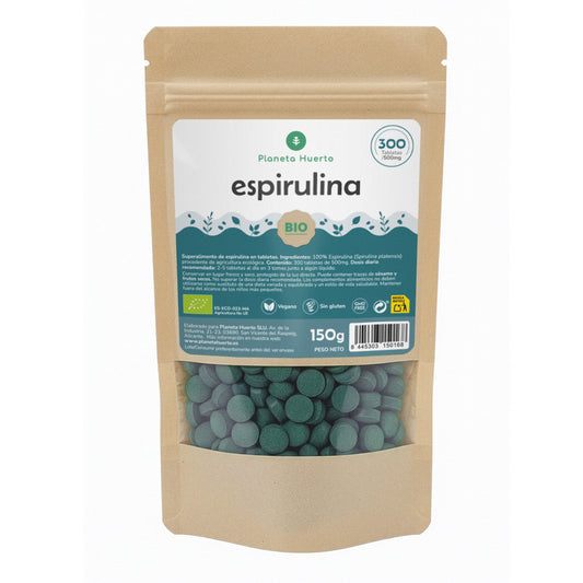 Organiczna spirulina 500mg Planet Orchard 300 tabletek