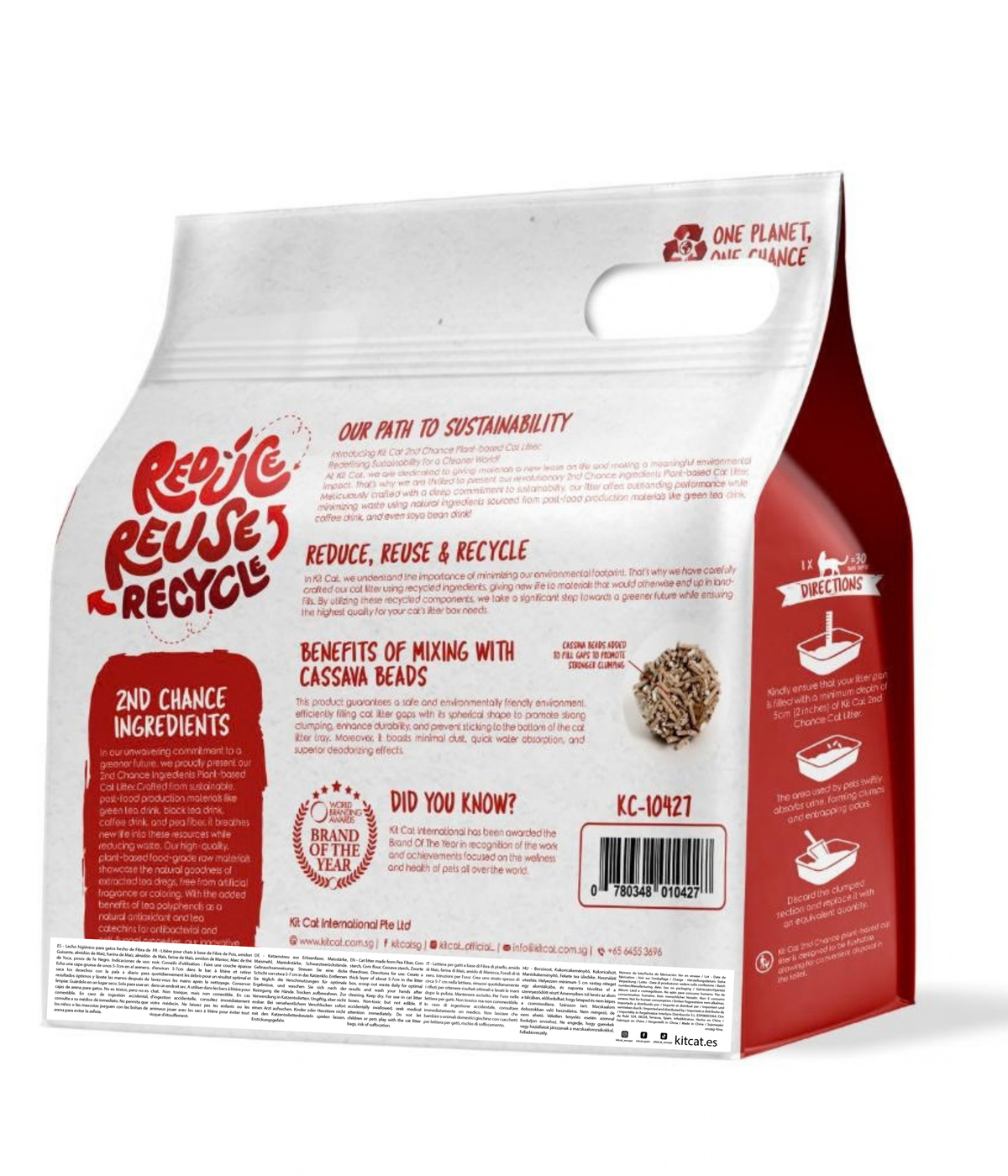 Zestaw Cat Arena Eco 2nd Chance - Black Tea 2,5 kg Liście czarnej herbaty, grochu i manioku