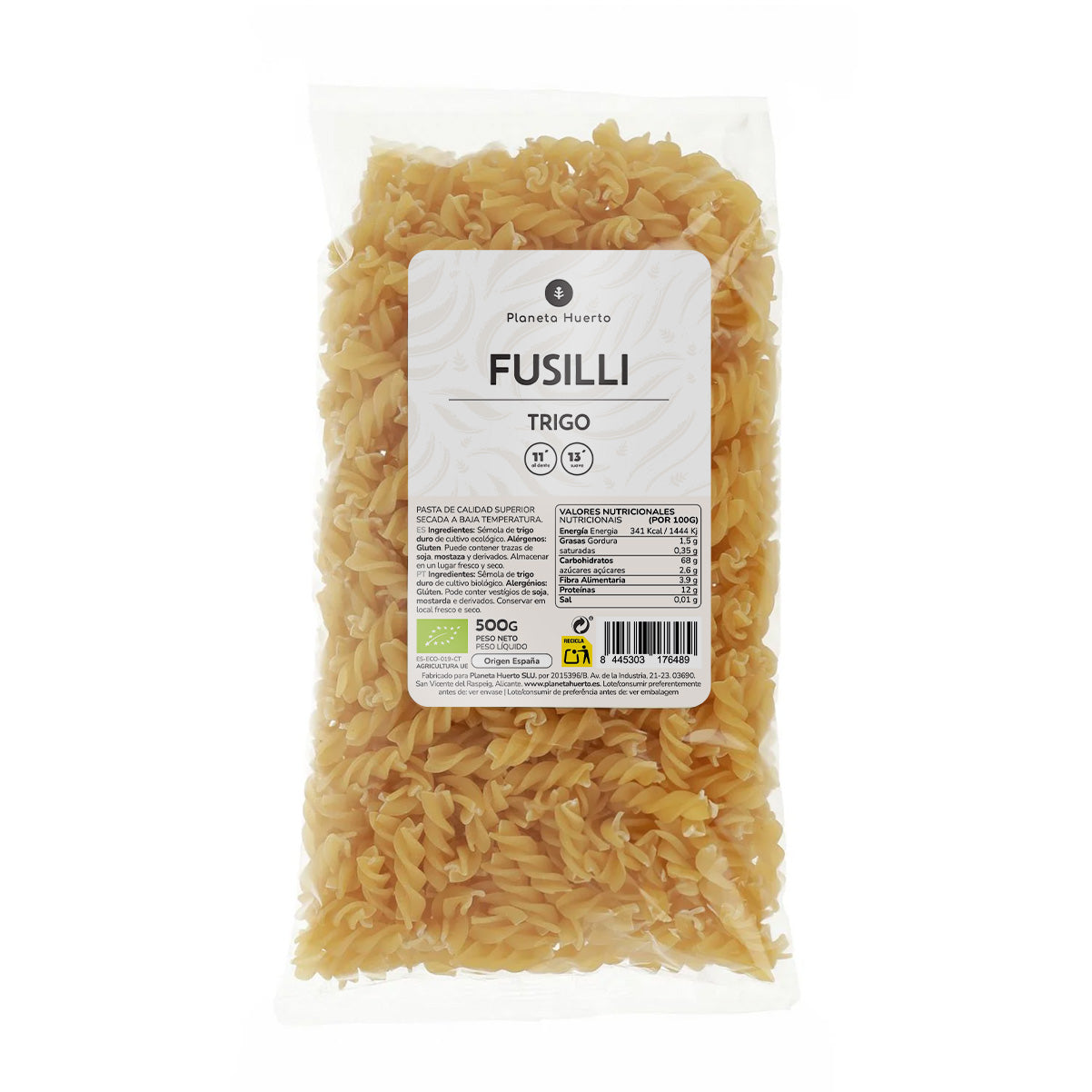 Fussilli z pszenicy ECO Planeta Huerto 500gr