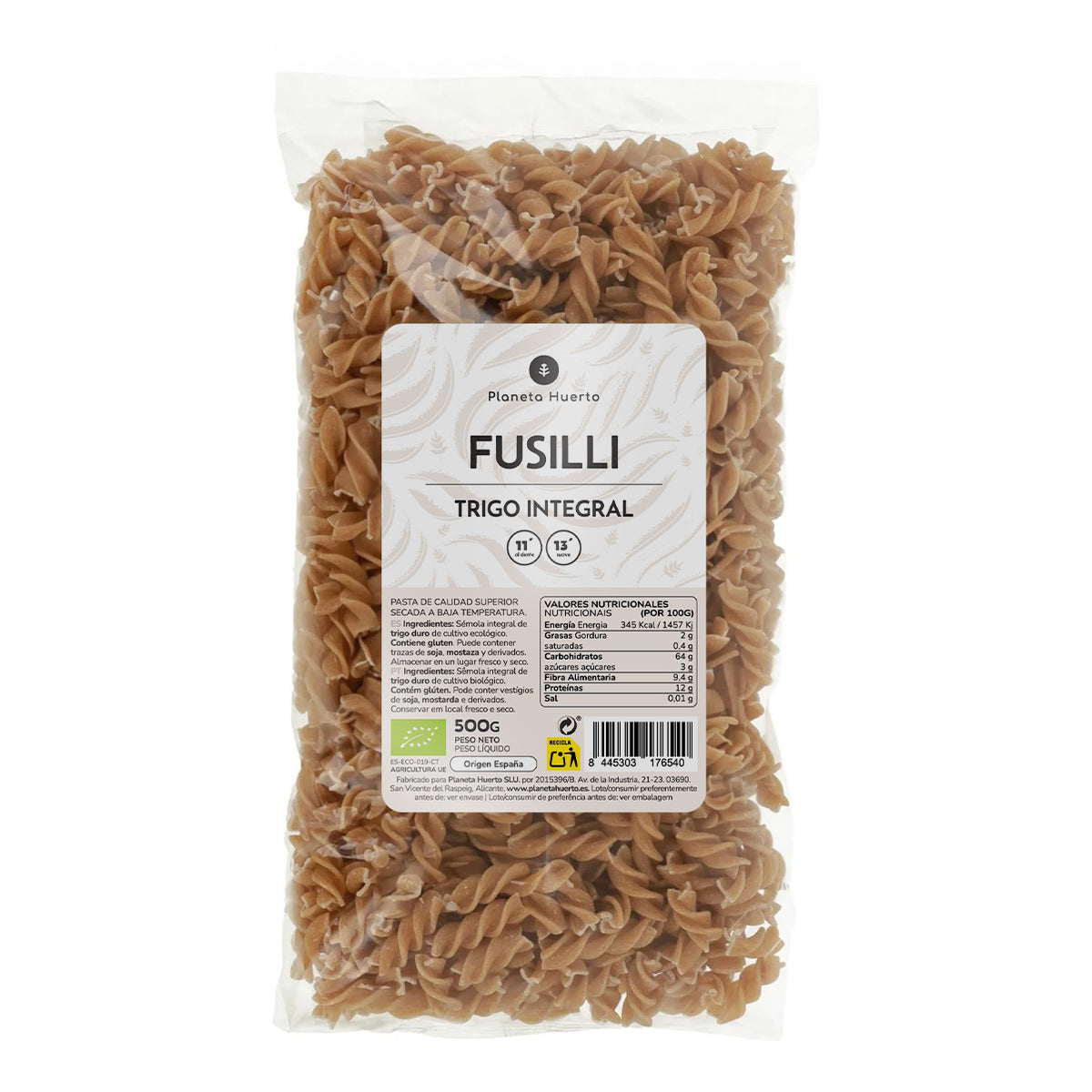 Fussilli pełnoziarniste ECO Planeta Huerto 500gr