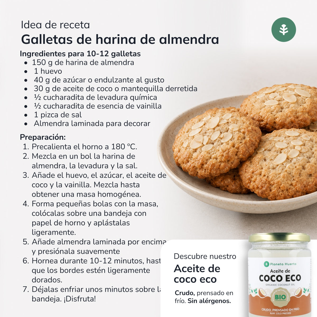 Bezglutenowa mąka migdałowa ECO Planeta Huerto 400gr