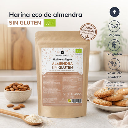 Bezglutenowa mąka migdałowa ECO Planeta Huerto 400gr
