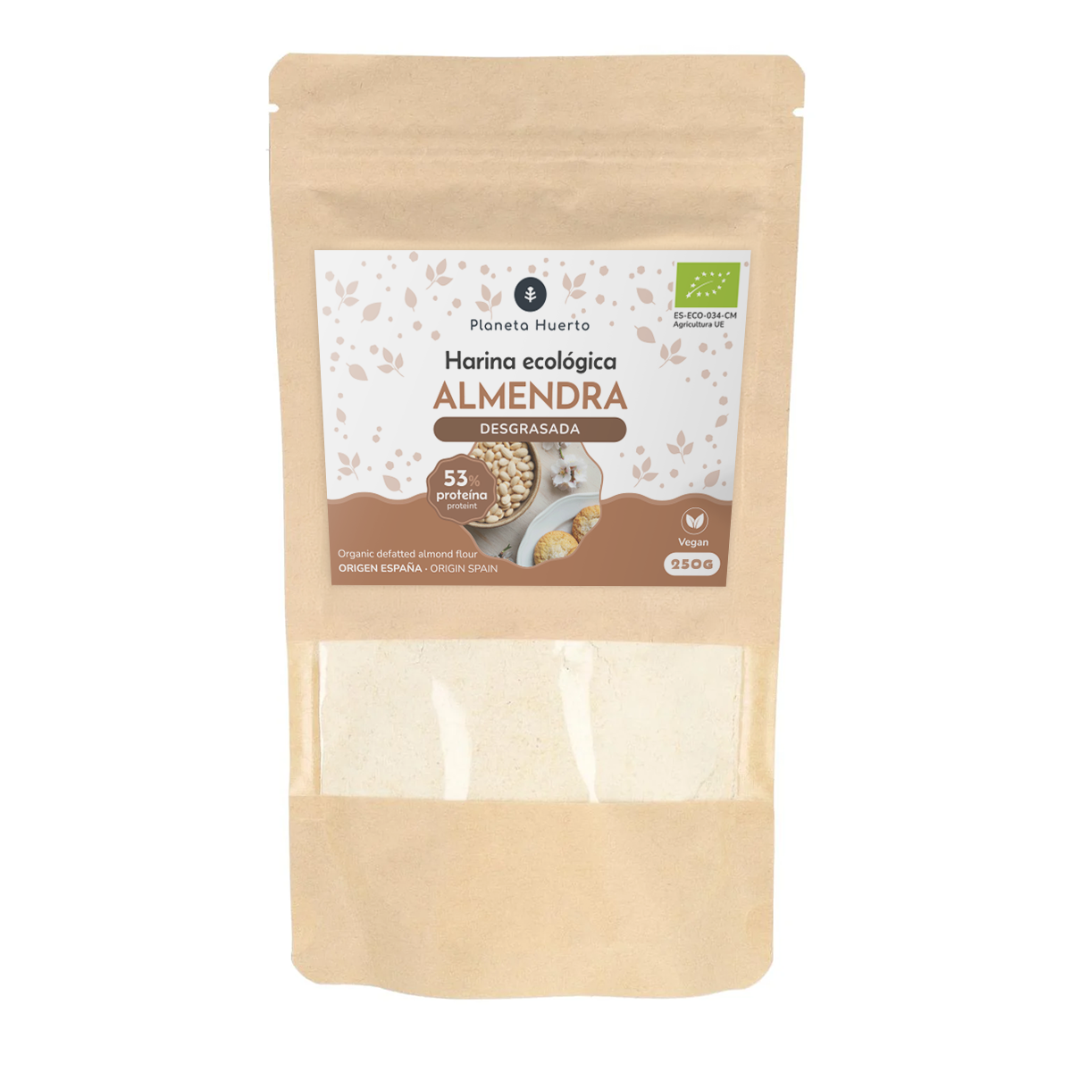 Odtłuszczona mąka migdałowa (białko migdałowe) ECO Planeta Huerto 250 g