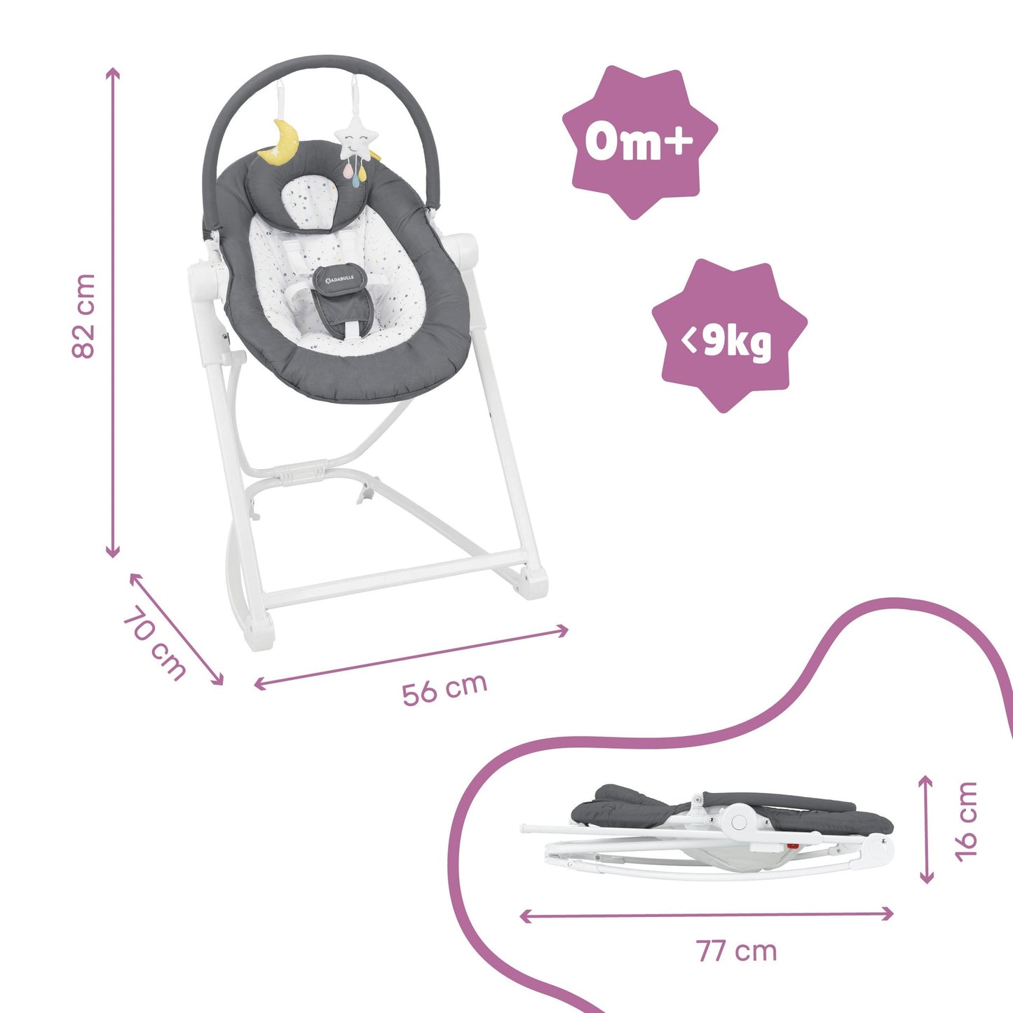 Hamaca Compact'Up Moonlight Babymoov (Reacondicionado)