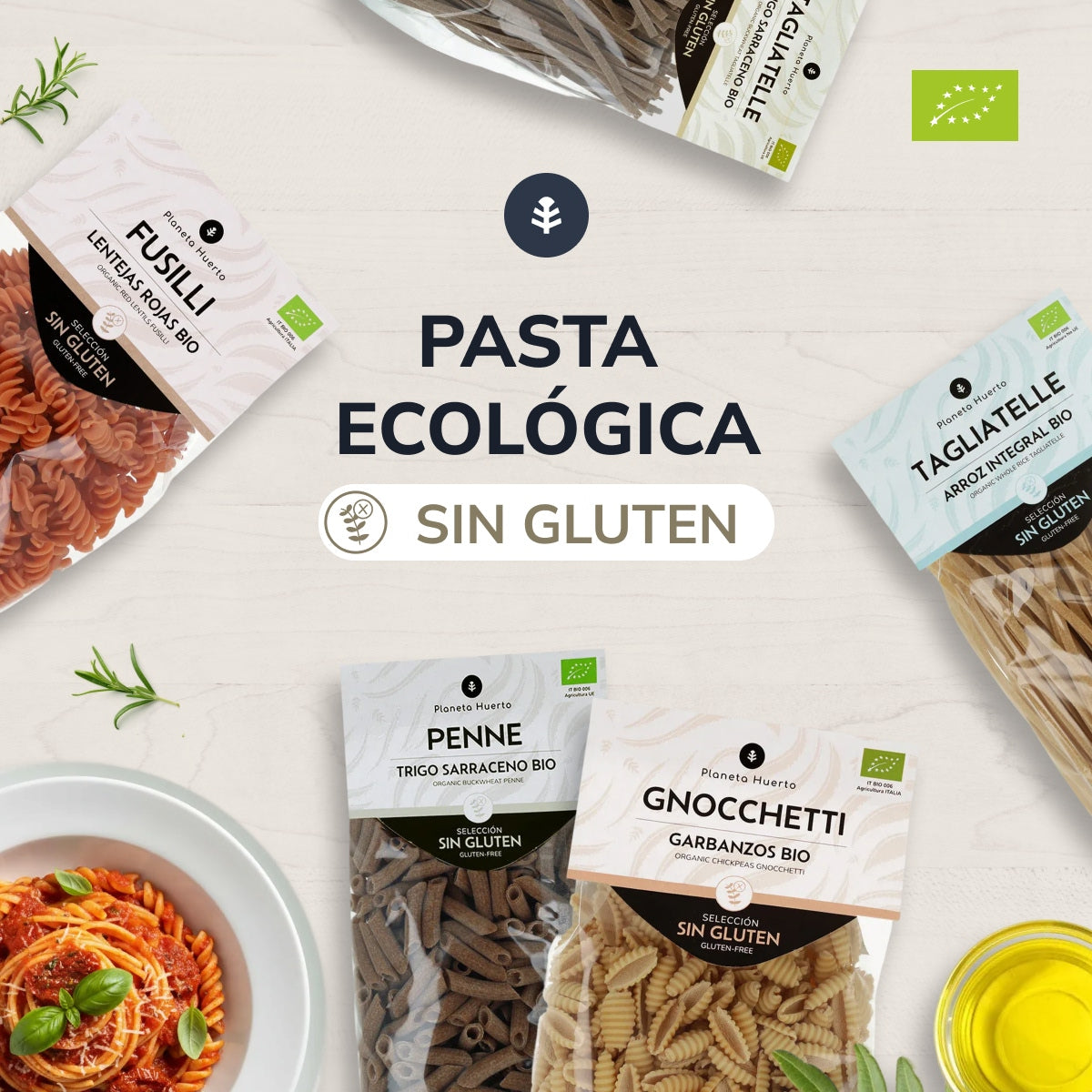 Makaron z brązowego ryżu ECO bezglutenowy Planeta Huerto 500 g