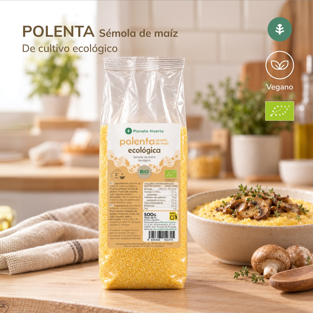 Kasza manna kukurydziana instant polenta ECO Planeta Huerto 500 g