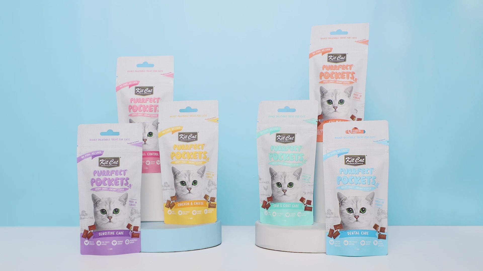 Zestaw Cat Purrfect Pockets - Skin & Coat Care 60 g Funkcjonalna przekąska dla kotów