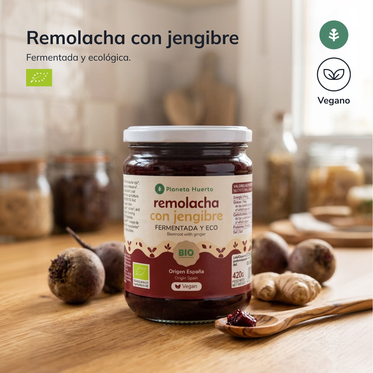 Fermentowane buraki z imbirem Eco Planeta Huerto 420 g