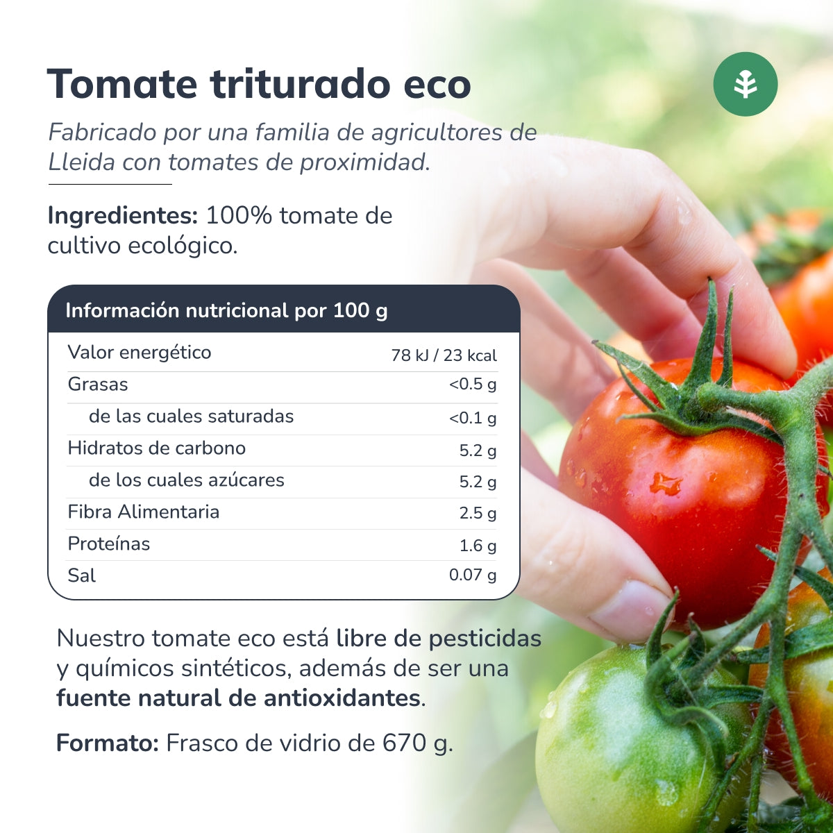 Pomidor rozdrobniony ECO Planeta Huerto 670 g