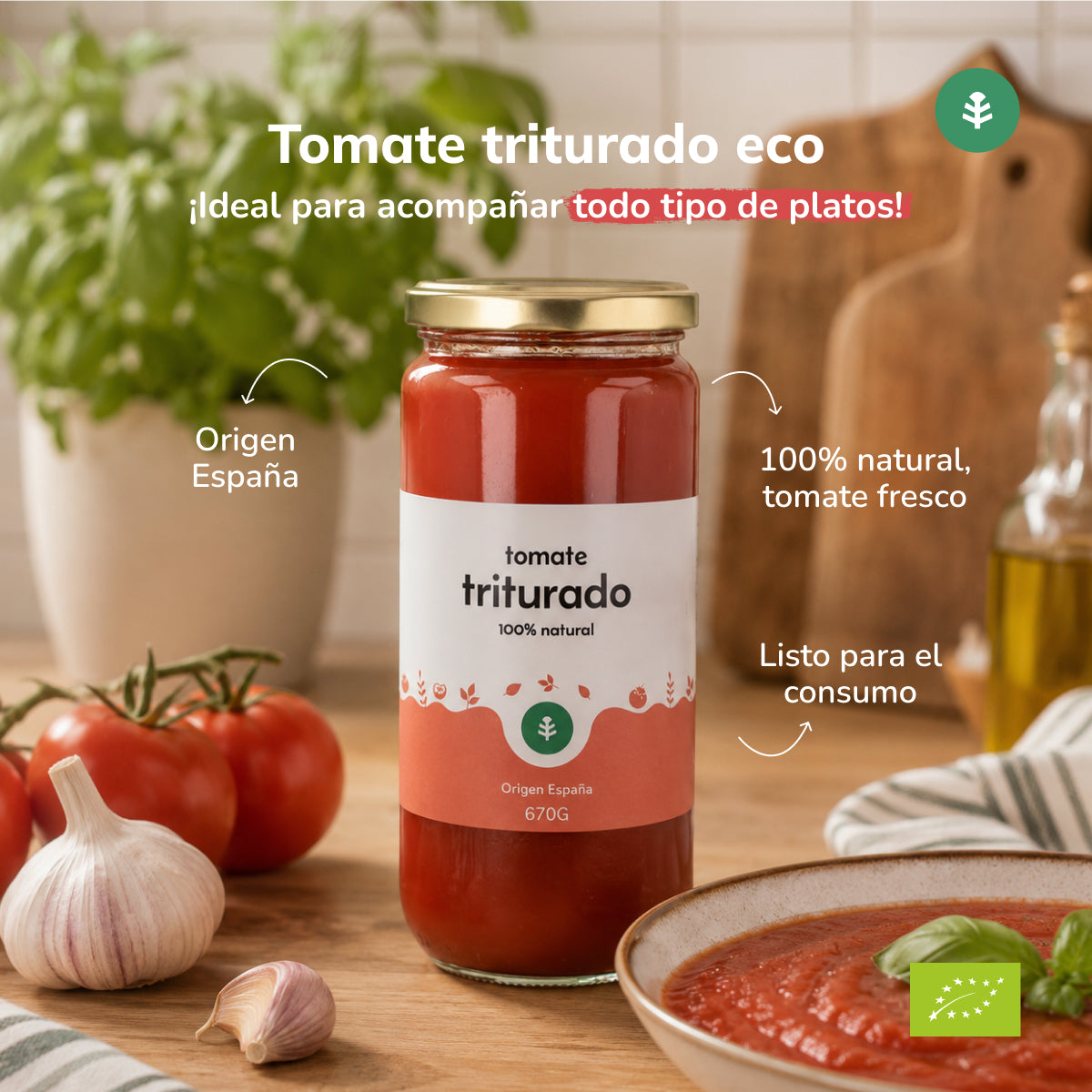 Pomidor rozdrobniony ECO Planeta Huerto 670 g