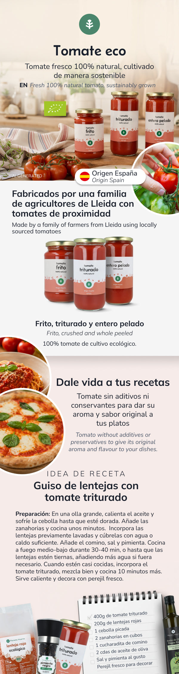 Pomidor Frito ECO Planeta Huerto 350 g