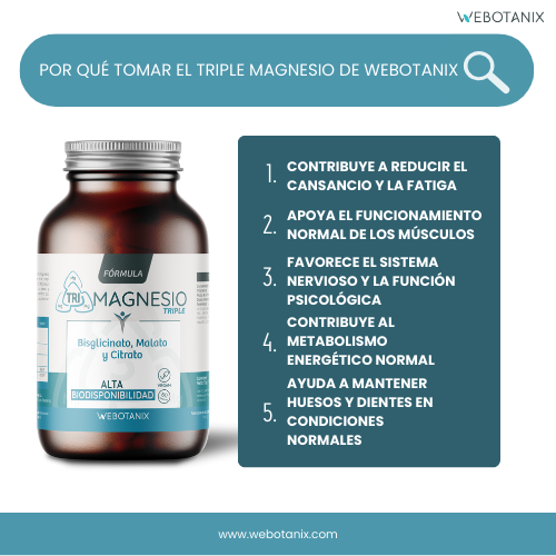 Potrójny magnez (bisglicynian, jabłczan i cytrynian) Vegan Formula, WeBotanix, 120 kapsułek