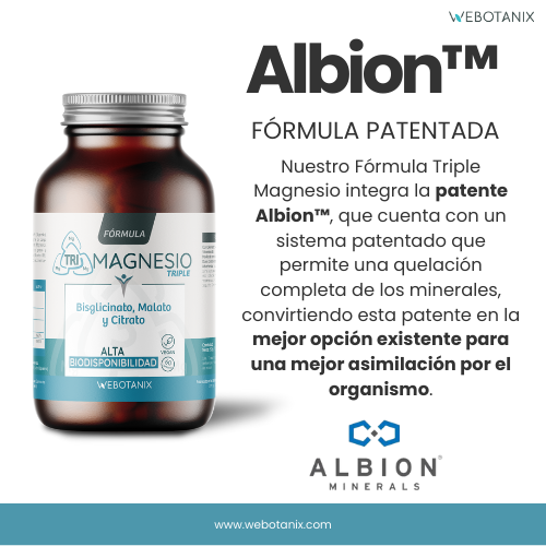 Potrójny magnez (bisglicynian, jabłczan i cytrynian) Vegan Formula, WeBotanix, 120 kapsułek