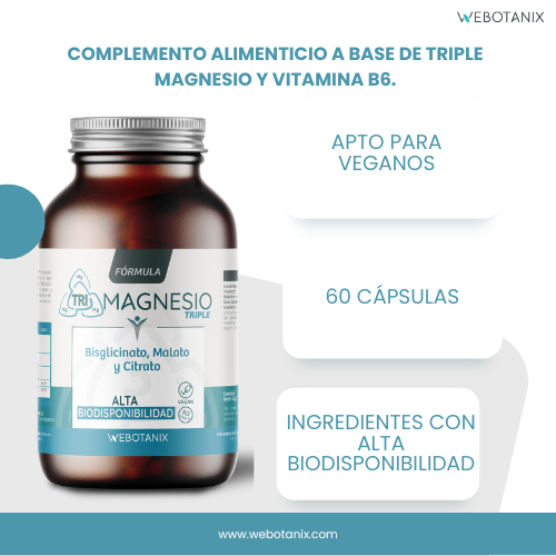 Potrójny magnez (bisglicynian, jabłczan i cytrynian) Vegan Formula, WeBotanix, 120 kapsułek