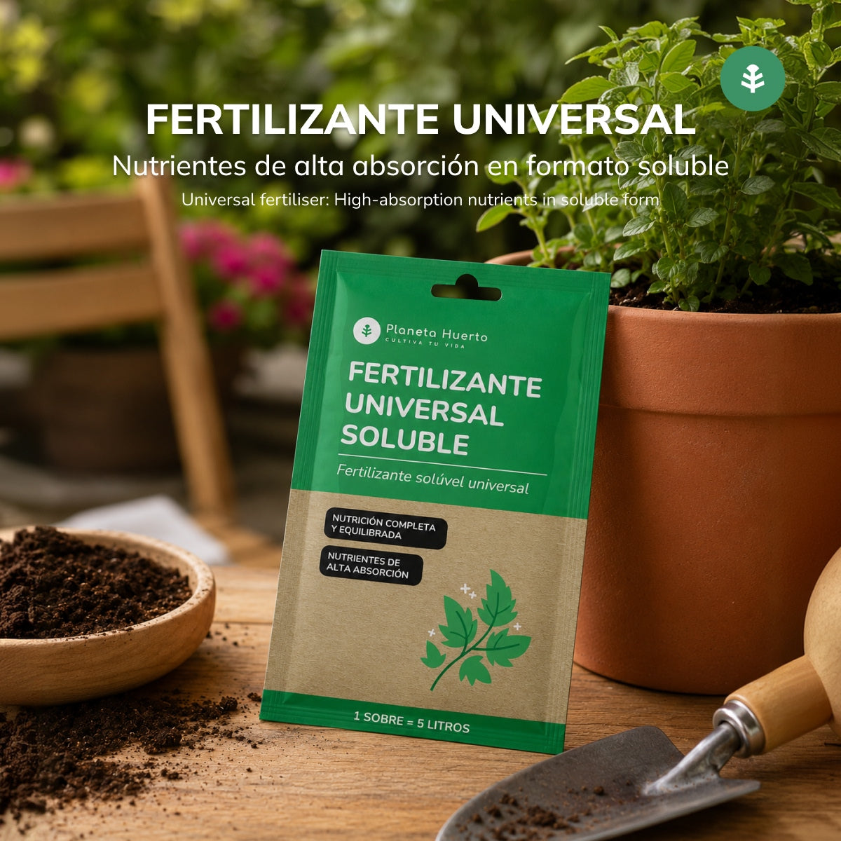 Uniwersalny nawóz Planeta Huerto Torebka na 5 l