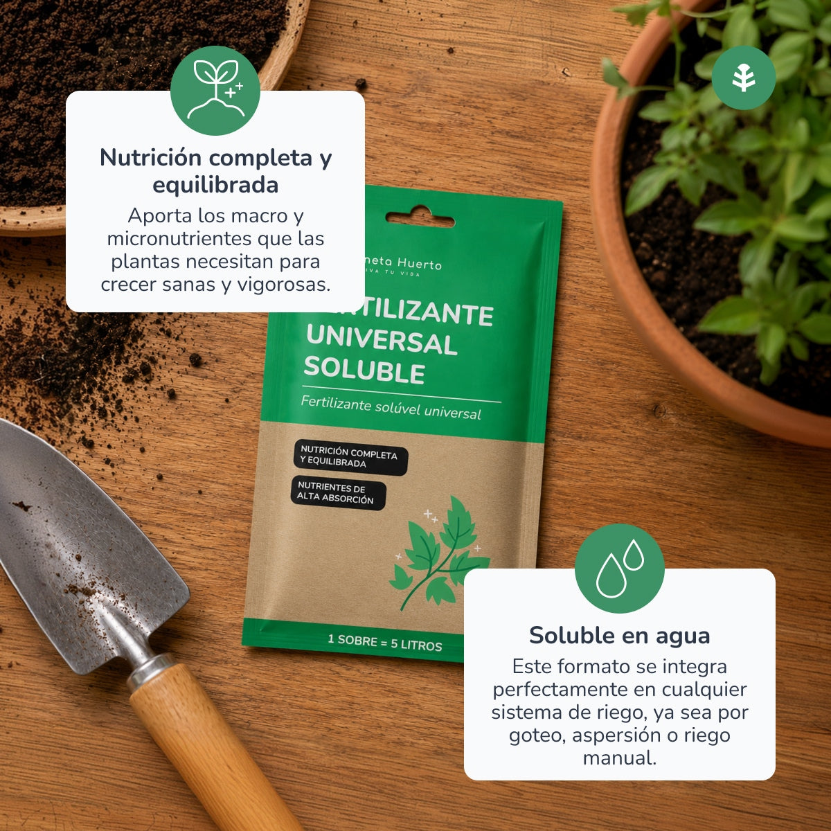 Uniwersalny nawóz Planeta Huerto Torebka na 5 l